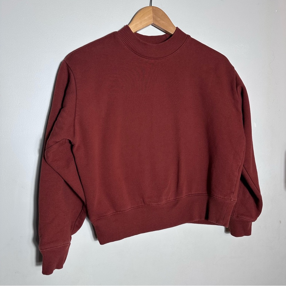 Brick Red Pullover boxy fit sweatshirt